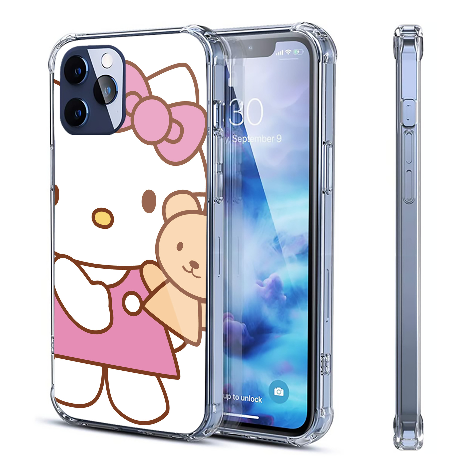 （画像用） Hello Kitty ハローキティ 【iPhone 12シリーズ対応】透明スマホケース（クリアソフトケース）